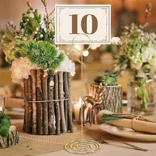 10 stk. 22 cm bordnummerholdere til bryllup, eksamen, reception
