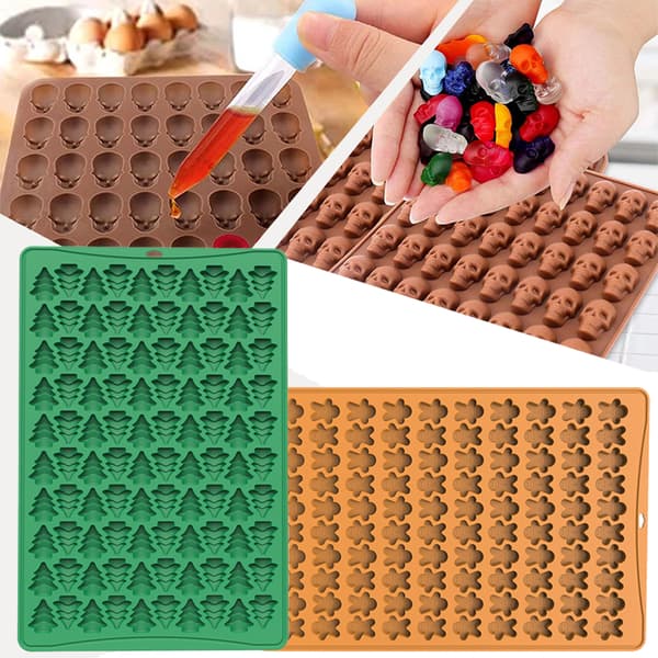 Silikoneform til slik, chokolade, blød is - flere hulrum, non-stick B B