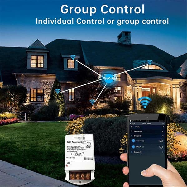 WiFi Smart Switch 30A Relémodul Smart Switch Kontroller