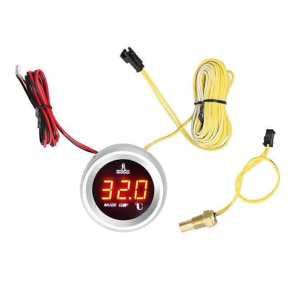 52 mm digital vandtemperaturmåler til biler med LED-display 9-36V sensor og alarm