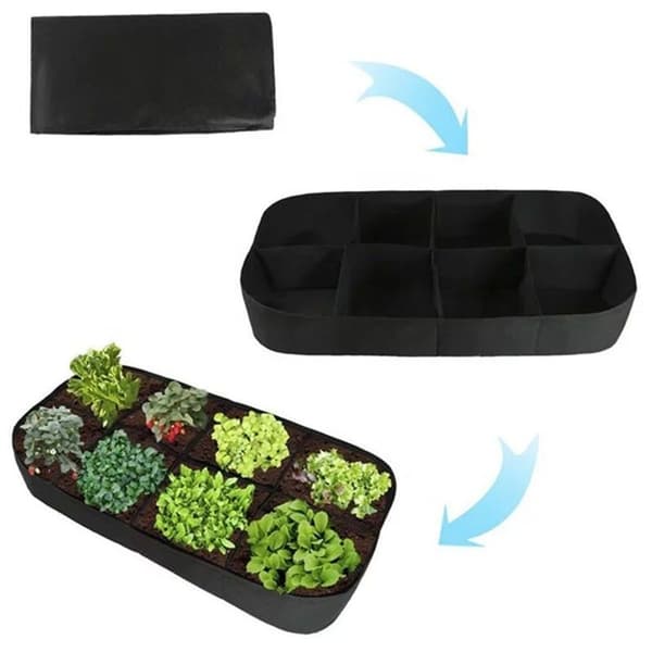 Plantepose til have og balkon, 180 x 90 x 30 cm, sort