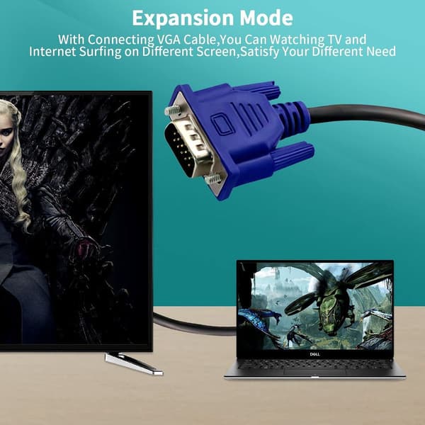 3-pak HD15 VGA-videokabel til tv-computer 3-pak 3m han til han