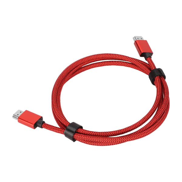8k High Definition Multimedia Interface-kabel 1,5 meter 12-bits farge 48 Gbps 4K 120HZ 8K 60HZ projeksjonskabel for TV rød