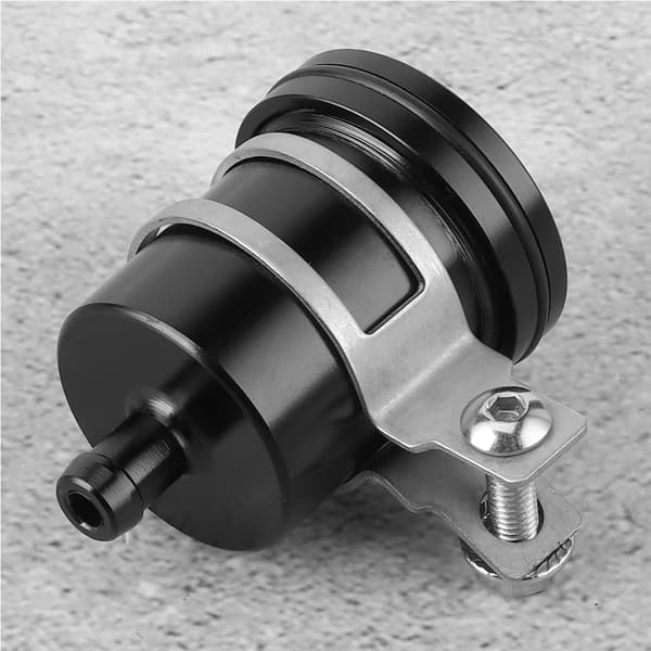 Brake Clutch Oil Reservoir Cup Fluid Bottle Universal Motorcycle Refit with Bracket Black