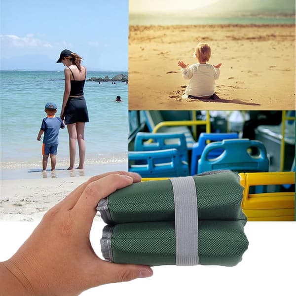 Vikbara utomhussittdynor – Vattentäta och lätta – Camping, vandring, picknick – Set om 2 med förvaringsfickor