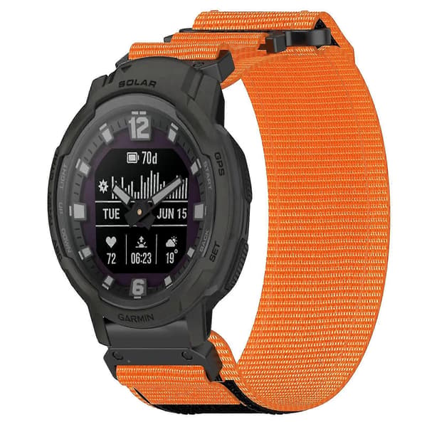 22 mm nylonurrem til Garmin Instinct Crossover Solar Orange_tfrf Orange Orange