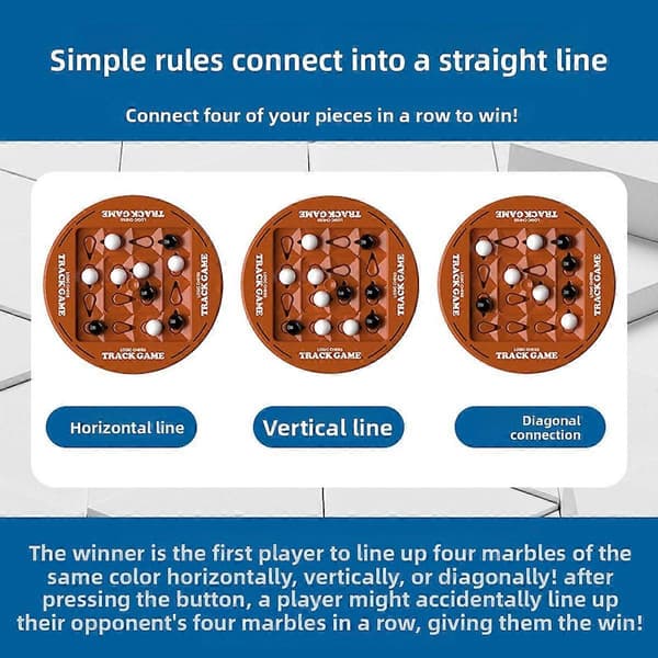 Logic Chess Track Game for 2 Players, Brain Puzzle, 18 cm