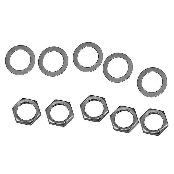 2x10 stk Mutter/skive for elektrisk gitar inngang utgang Jack Socket