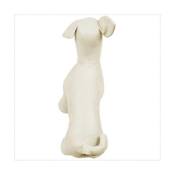 Læder hundelegetøj, mannequin, stående position, hvid S