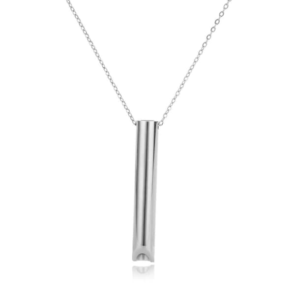 Stress och Ångest Halsband Mindfulness Andningshalsband SILVER silver[XJ]