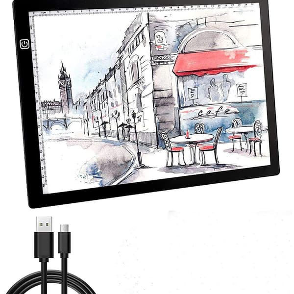 LED-lampeholder med USB-kabel, trinnløst dimbar lysstyrke, 4 mm