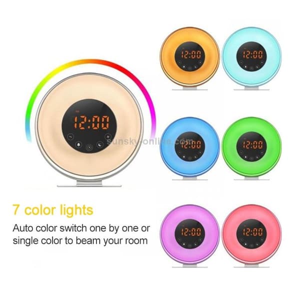LED Touch Smart Alarm Clock with FM Radio