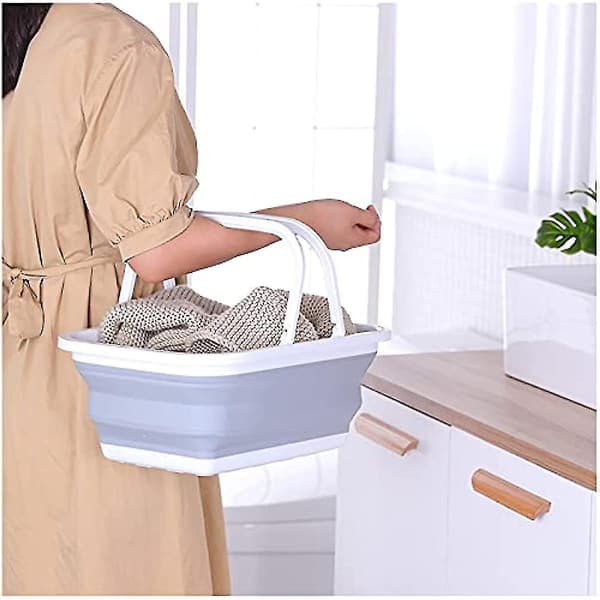 Foldable Sinks Camping Picnic Baskets Foldable Laundry Basket Foldable Ice Buckets Foldable Dish Tub With Handles For Washing Hiking