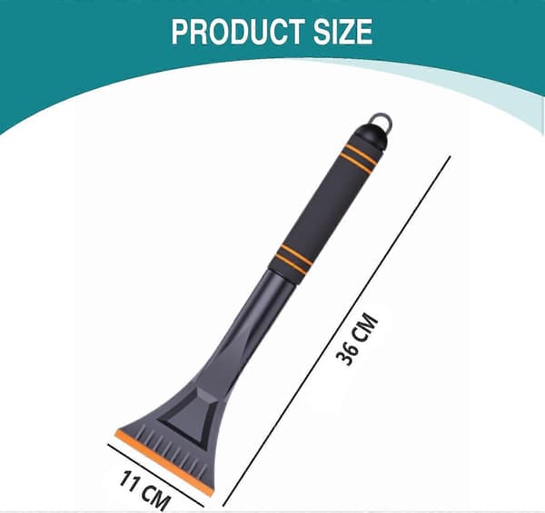 Ice Scraper, 11 cm Wide Handle Removable Snow Frost Remover and Quick Defroster for Car Windshield and Side Windows