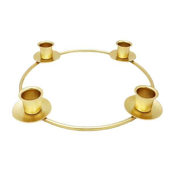 Christmas candlestick golden lantern iron ornament candle holder