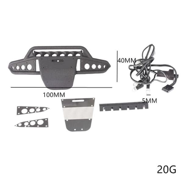 Kofanger med LED-lys til TRX4M 1/18 RC Crawler Bil Opgraderingsdele Tilbehør