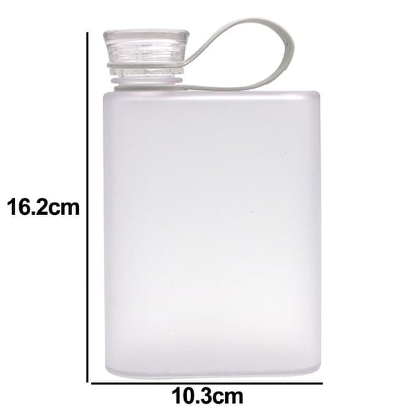Flat Water Bottle Leakproof Slim Handbag Drink Bottle White