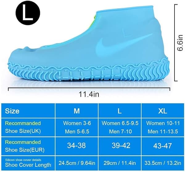 Waterproof Shoe Covers, Reusable Foldable Non-Slip Rain Shoes DXGHC