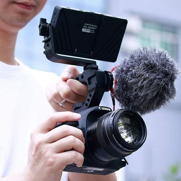 Universal Camera Handle, Camera Grip with Multiple 1/4'' and 3/8''