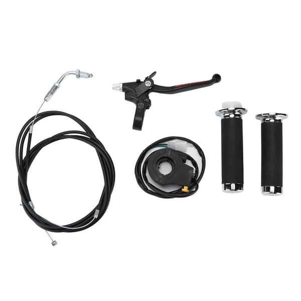 Throttle Clutch Handlebar Kit Waterproof Ergonomic Replacement for 49cc 60cc 66cc 80cc Motorized Bicycle