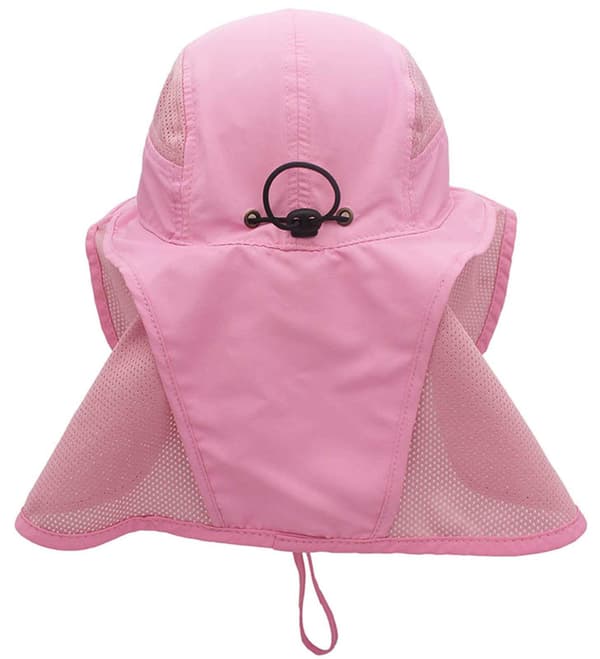 Solhatt UPF 50+ Mesh med nakkehette Pustende Pakkbar Hatt