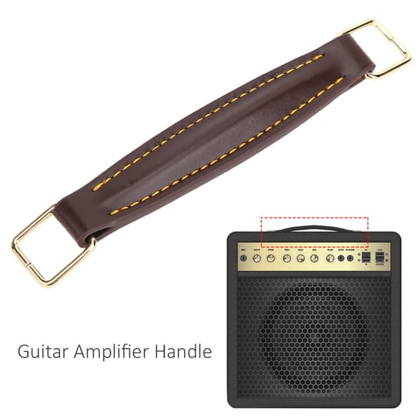 Guitar Amplifier Handle PU Leather Internal Steel Reinforcement Speaker Accessories Brown