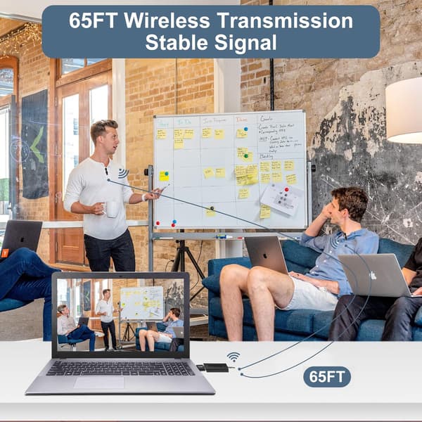 Trådløs mikrofon til kamera/computer/MacBook/telefon, professionel