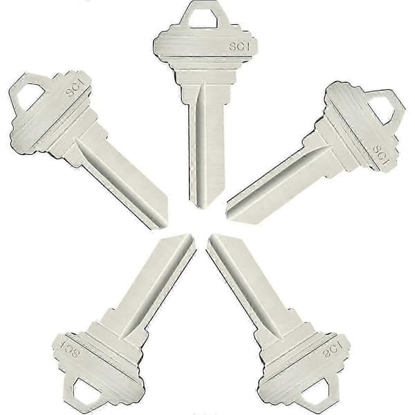 Blank Keys Sc1 Key Blanks Pack Of 100pcs Blank Keys House Office Brass Key Blank, Silver