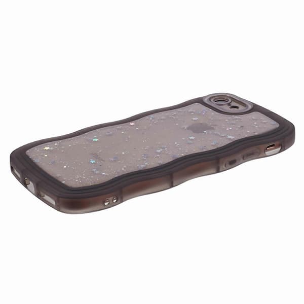 JTW-serien Cover til iPhone 7/8/SE (2020)/SE (2022) Glitterstjerner Bølget Kant TPU-beskyttelse Multicolor Style A