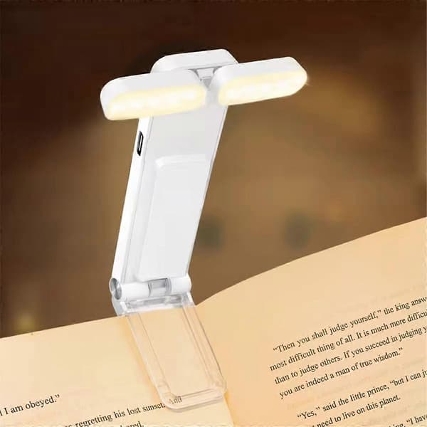 USB Genopladelig LED Læselampe - Clip-on Boglampe, Bærbar
