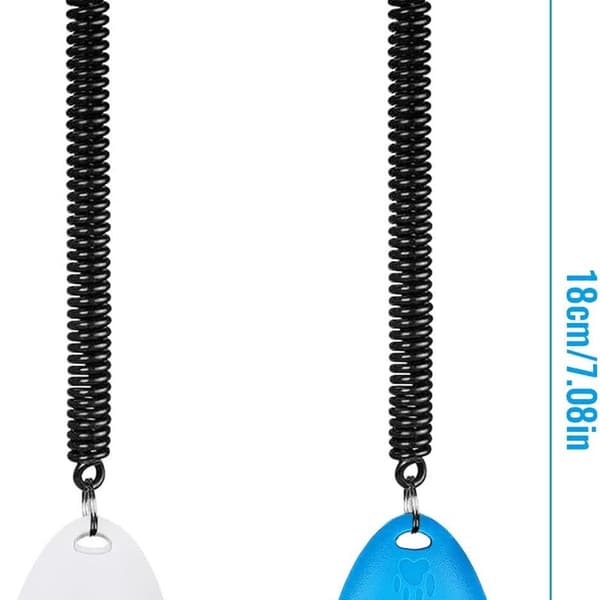 Dog Training Clicker with Wrist Strap for Dog Training White + Blue KLB