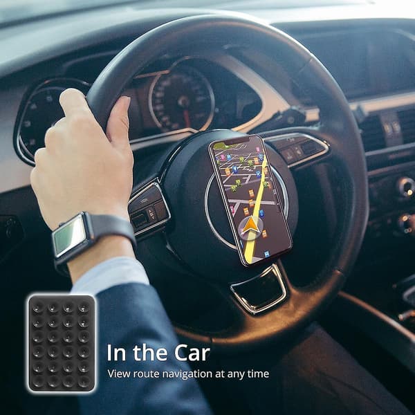 6-pack Silicone Suction Cup Phone Case Adhesive Mount, Compatible with iPhone & Android Mobile Cases, Hands-Free Mobile Accessory Holder Fidget Toy