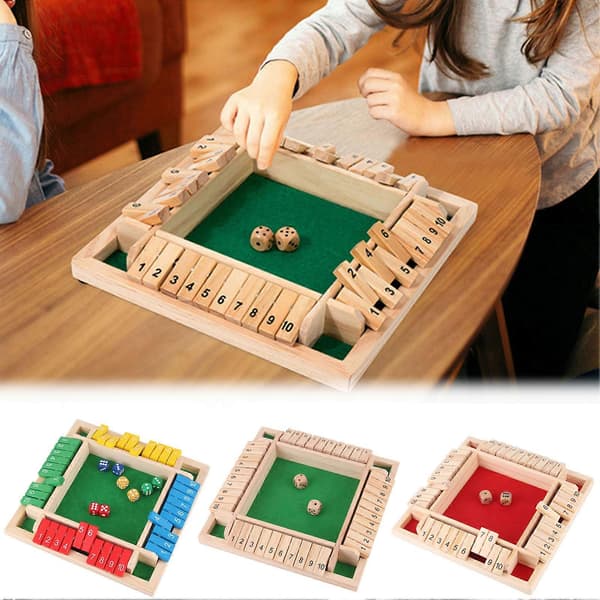 Close the Box Game Fun Improve Math Skills Game Toy for Family Gathering[D] red red