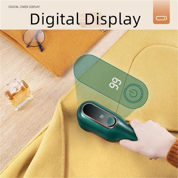 Rechargeable Electric Lint Remover, Lint Remover, Smart Digital Display Shaver, White