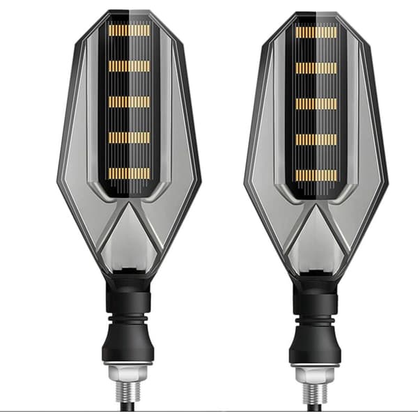 1 Pair 30 LEDs 12V Waterproof Motorcycle Turn Signals Rear for (Red)