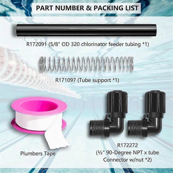 Klorinator Dele Kompatible med Automatisk Føder/Klorinator Dele 320 og 322, Inkluderer Model R172272 R172091 R171097