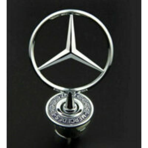 Chrome Alloy Star Hood Emblem, Replacement Accessory Compatible with Mercedes E-Class W124 W210 W202 W203