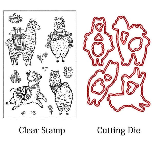 Präglingsskärande stansar och scrapbooking-stämplar set klara silikonstämplar