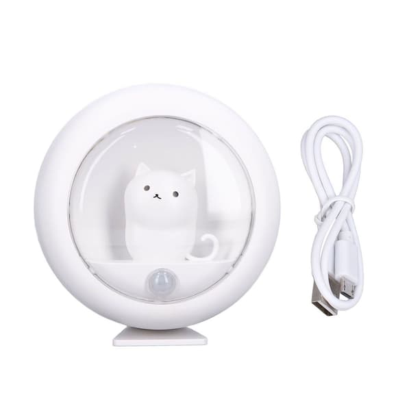 LED-natlampe med bevægelsessensor Kat USB-opladning KLB