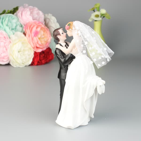 Moderne bryllupskaketopper Brudgom Håndlaget Figur