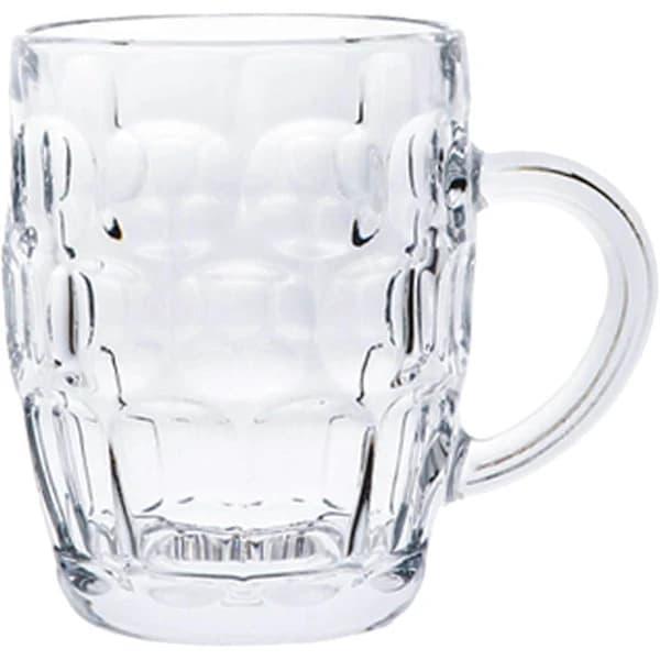 Classic Beer Mug Pint Glass With Handle Dimple Pattern Old-fashioned Pub Style for Home Bar 250ml 250ml 250ml