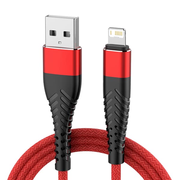 Hurtigt USB-kabel til iPhone 13 14 12 11 Pro XS Max 5 6 7 8 Plus SE iPad Original 3M Ledning Mobiltelefon Ledning Data Opladerkabel sort