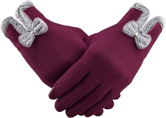 Vinterhandskar för kvinnor, varma pekskärmhandskar, vindtäta handskar