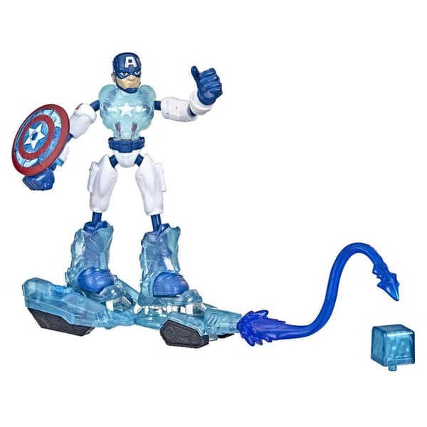 Marvel Avengers -hahmo, 2-in-1 Bend & Flex Ice Mission Captain America