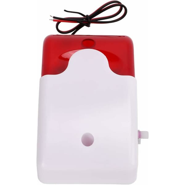 110dB Alarm Siren with 150 Flashes/Min – Adjustable Volume – Shockproof ABS Casing – For Outdoor Use