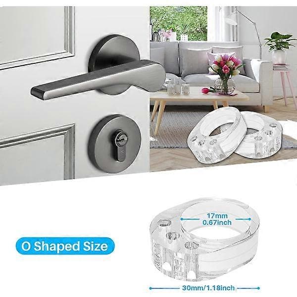 Dørstopper 6 Deler PVC Dørhåndtakstopper Dørbuffer Silikon Dør Anti-Håndtakbeskyttelse (Transparent)