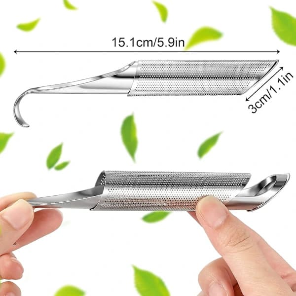 Stainless Steel Tea Infuser, 2-Pack Mesh Tea Strainer with Hook Handle, Tea Maker, Stainless Steel for Loose Leaf Tea, Rose, Coffee, Spices, Tea