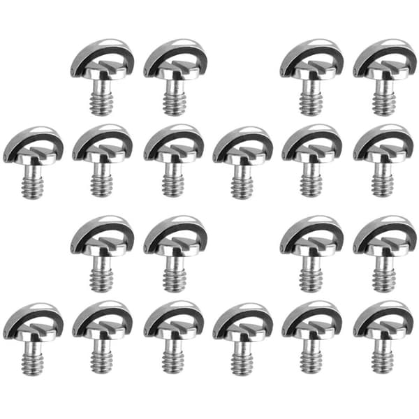 20-pack skruvar för fästplatta, 1/4 tums D-ring D-axel Qr