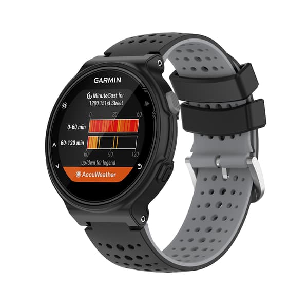 Silikone armbånd Garmin Forerunner 220, 230, 235, 630, 620, 735XT, Approach Sort