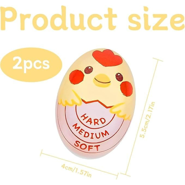 Eggtimer, Eggklokke – Fargeskiftende Timer for Perfekt Kokte Egg_TF_TF 2 - Pakke 2 - Pack